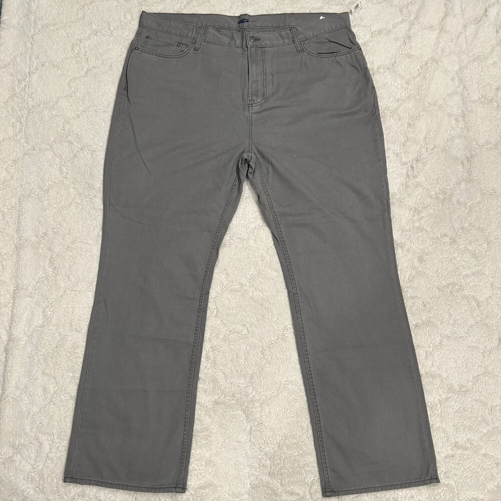 NWT Old Navy Gray Straight Five Pocket Pants 42x32 - Stained